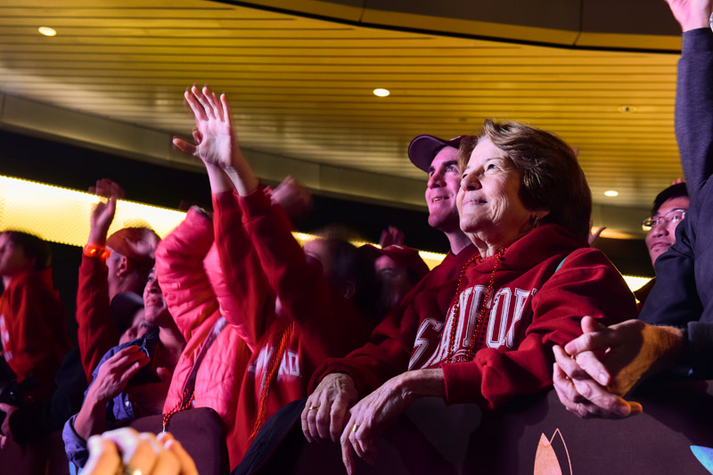 Cardinal fans at rally