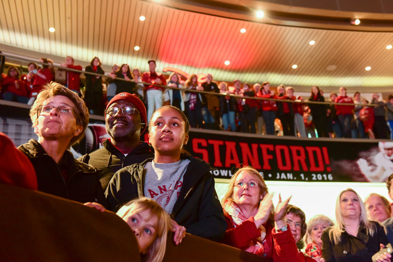 Fans at the rally