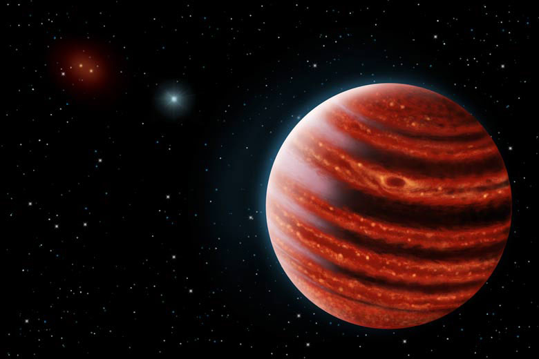 artist's conception of Jupiter-like exoplanet 51 Eri b