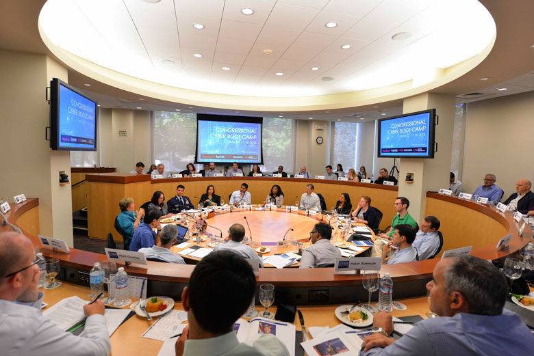 audience of congressional staffers attending 2015 Cyber Boot Camp