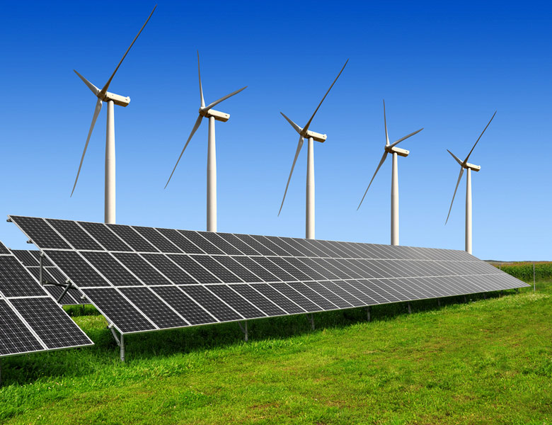 solar and wind power