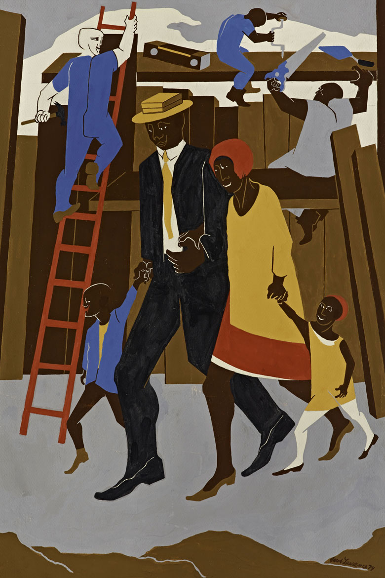 'Poster Design ... Whitney Exhibition' (1974) by Jacob Lawrence