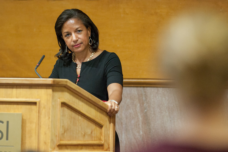 Susan Rice at podium