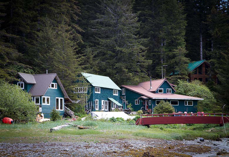 View of the Hobbit Hole buildings