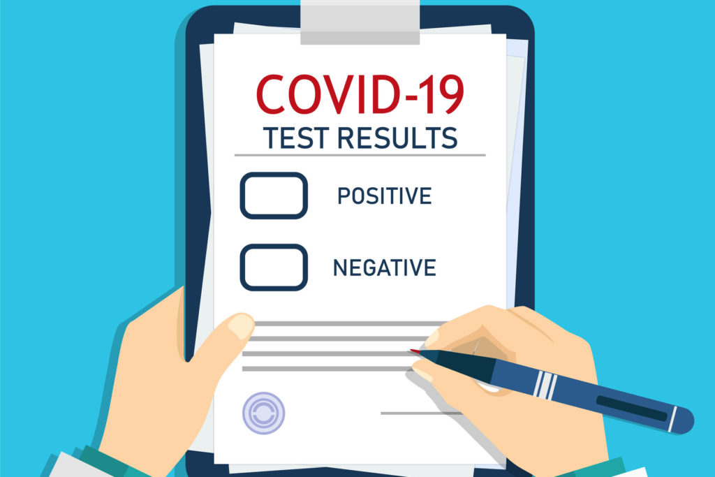 Illustration of form for a covid report