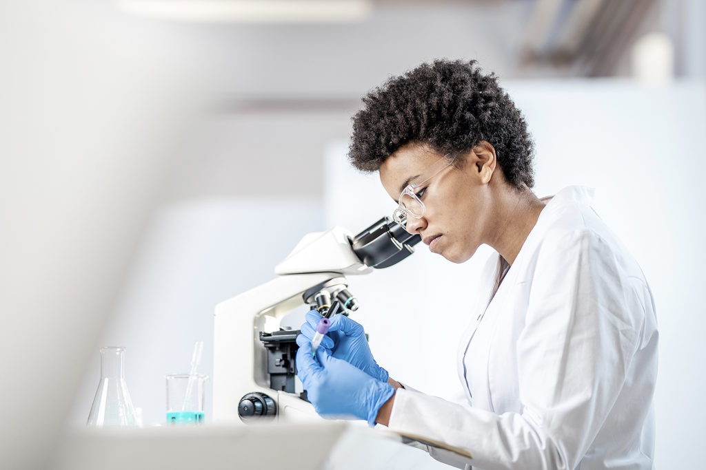 Female scientist working in a laboratory