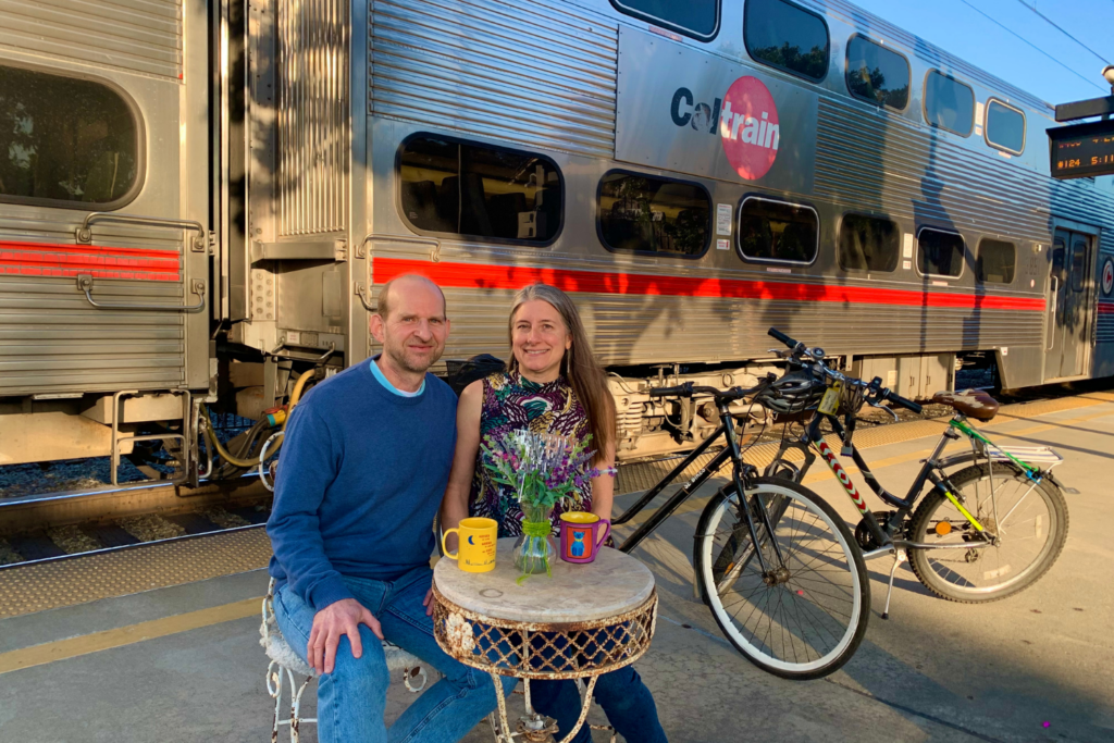 Janine and Ralph Bonhert met on Caltrain and fell in love.