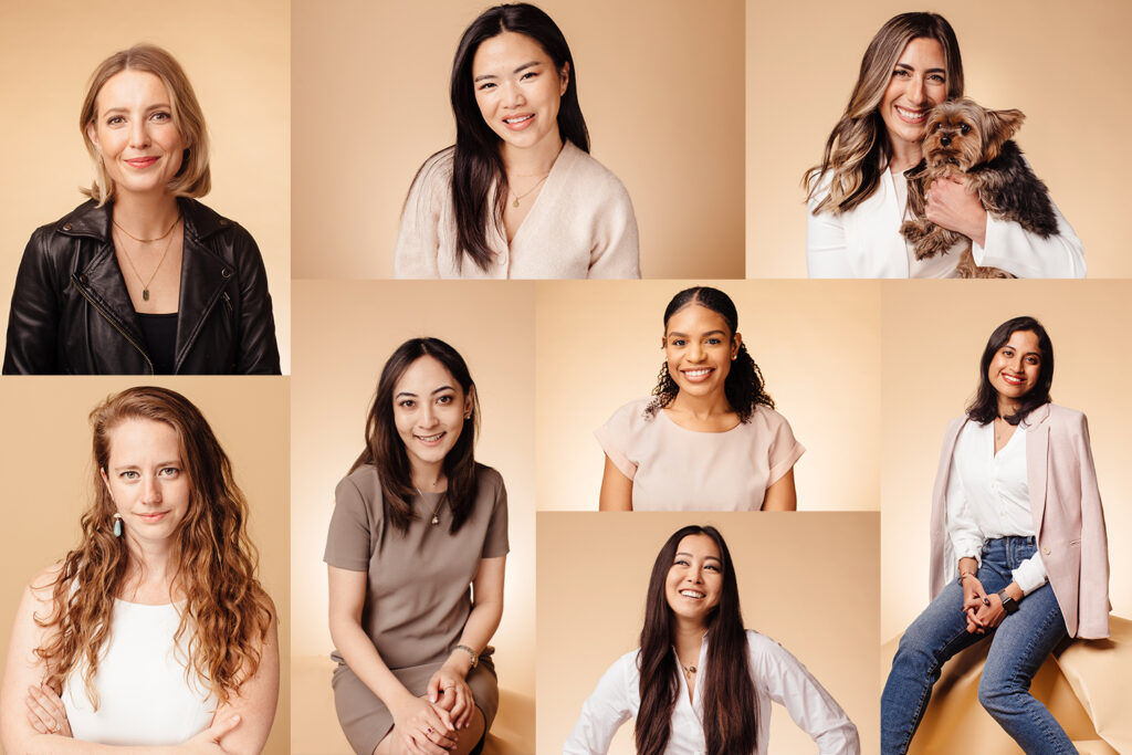 Top, left to right: Amanda Neilson, Claire Yun, Marcia Austin; middle: Jamille Jamison; Bottom, left to right: Orly Michaeli, Shaibyaa Rajbhandari, Kristin Lim, Veena Katragadda.