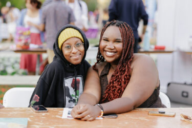 Two smiling students