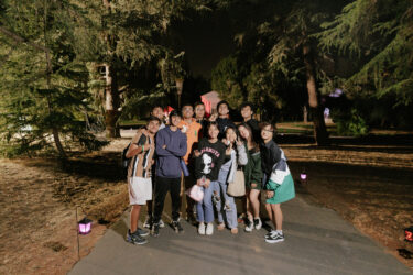 A friend group at the Mausoleum Revival.