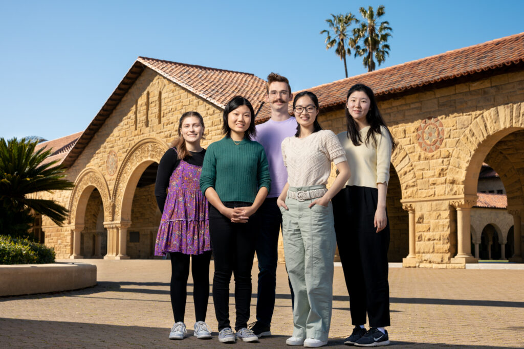 image featuring five students award winners