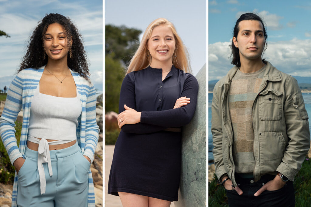 composite photo with portraits of Ceyenna Tillman, Margaret Daly, and Maurice Goodman