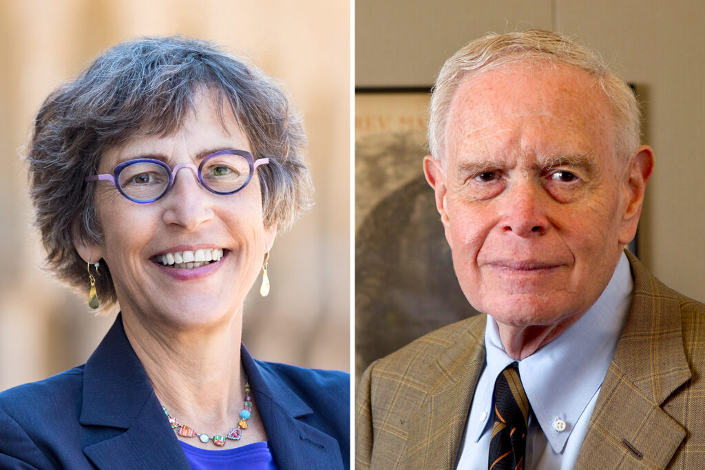 headshots of Debra Satz and Paul Brest