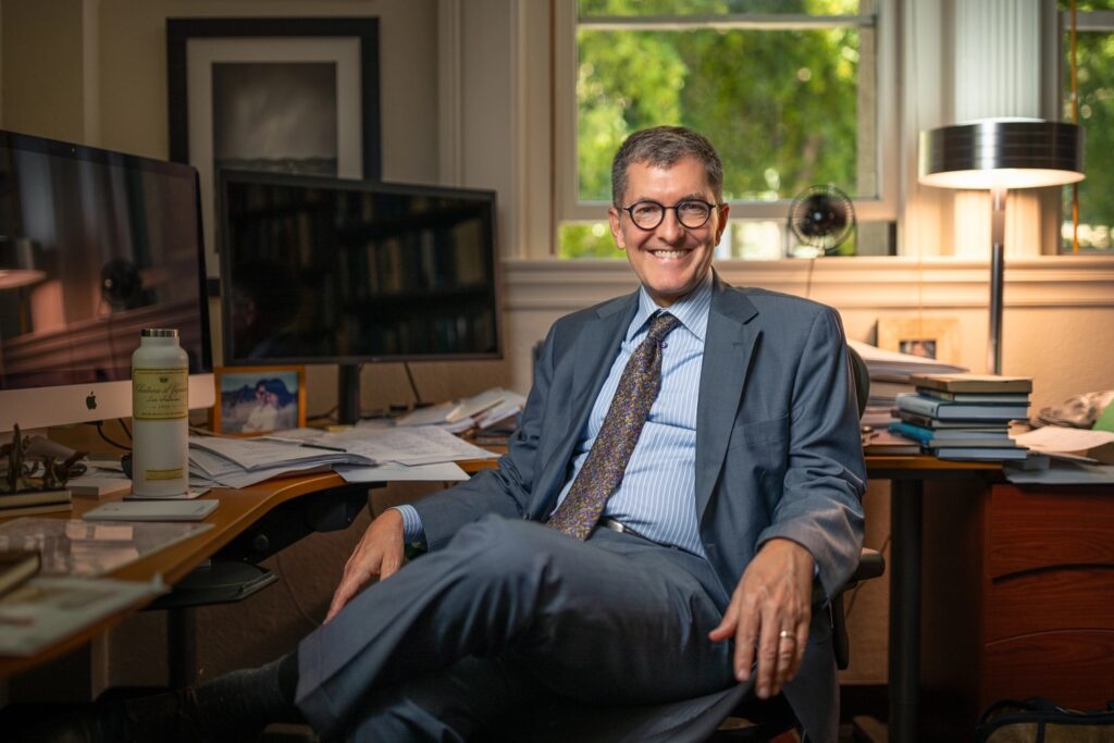 Lanier Anderson at his desk in his office