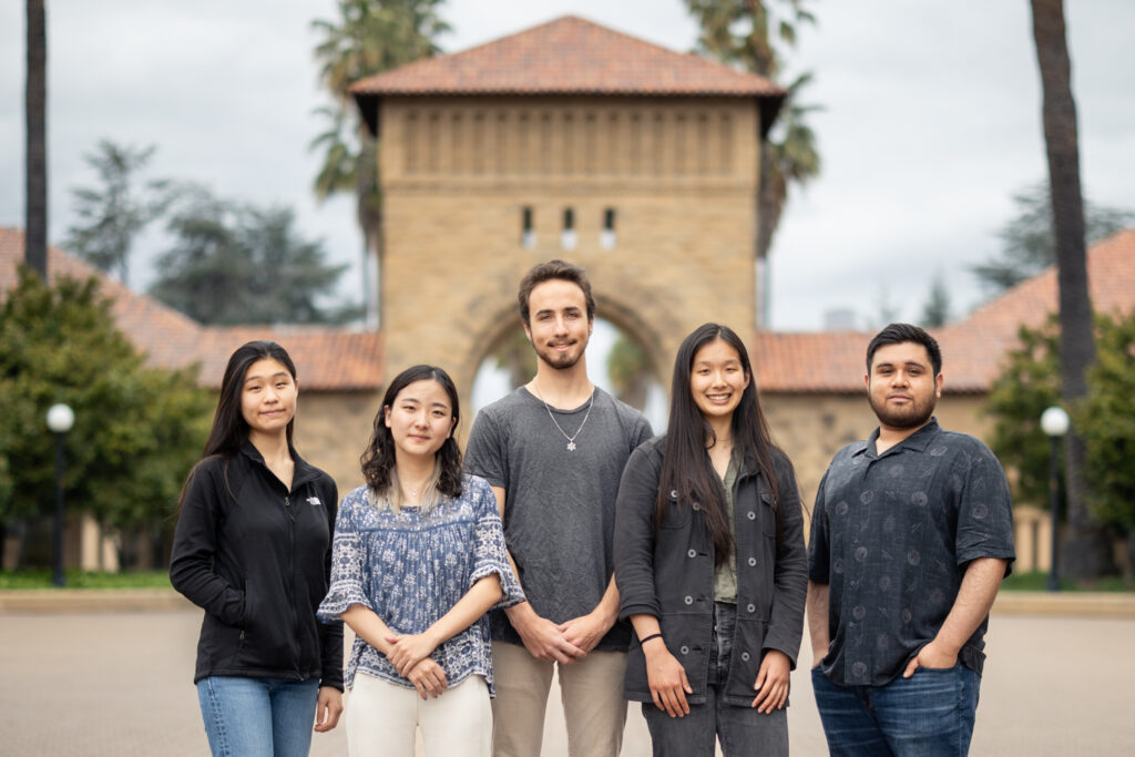 Stanford 2024 Goldwater Scholars: Jaeah Kim, Sidra Yang Xu, Andrei Mandelshtam, Julie Yu Chen, and Cyrus M Hajian.