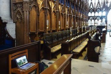 Medieval monks chanted the psalms in these choir-stalls of Winchester Cathedral.