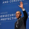 President Obama waving to the audience in Memorial Auditorium / Photo: L.A. Cicero