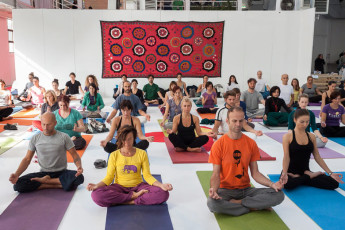 Group of people meditating