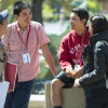 prospective freshmen chatting / L.A. Cicero