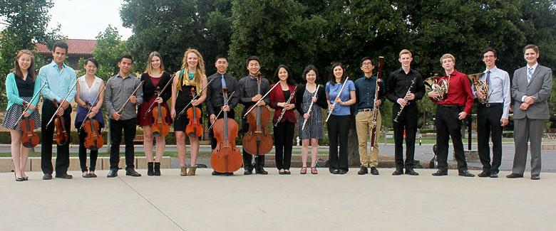 members of the Stanford Conductorless Orchestra