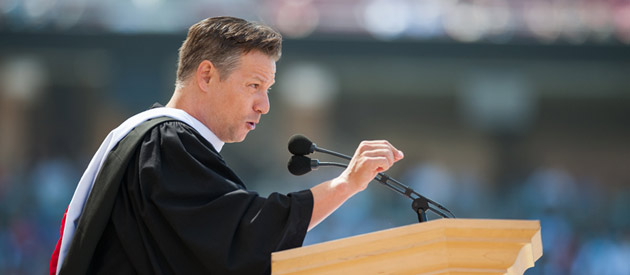 Richard Engel speaking at Commencement