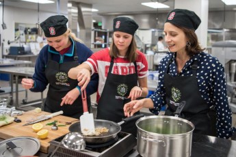 Students cooking