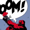 Hellboy comic strip illustration.