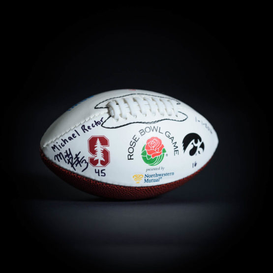 Signed Rose Bowl mini football