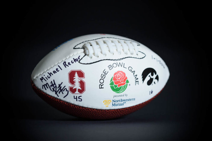 Signed Rose Bowl mini football