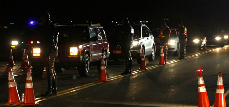 Cars stopped while police interview drivers