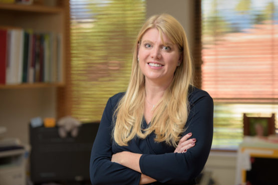 portait of Lauren Schoenthaler in her office