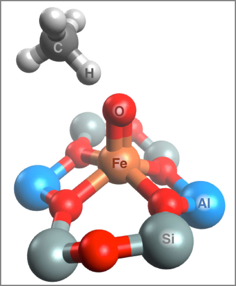 Drawing of zeolite.