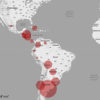 Map showing frequency of the use of the Spanish pronoun 'vos' as opposed to 'tú' in Latin America