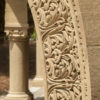 detail of carved sandstone arch