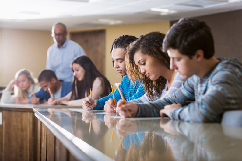 Students studying