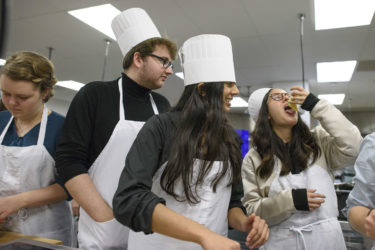 students in the kitchen