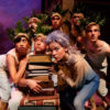 Ariel is performed by Lea Zawada and the island spirits are played by Susi Arguello, Isaac Goldstein, Brenna McCulloch, Elias Mooring, Sarah Mergen and Anatole Schneider in TAPS Undergraduate Acting Program production of Shakespeare's The Tempest