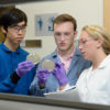 Christian Choe, left, Zach Rosenthal and Maria Filsinger Interrante