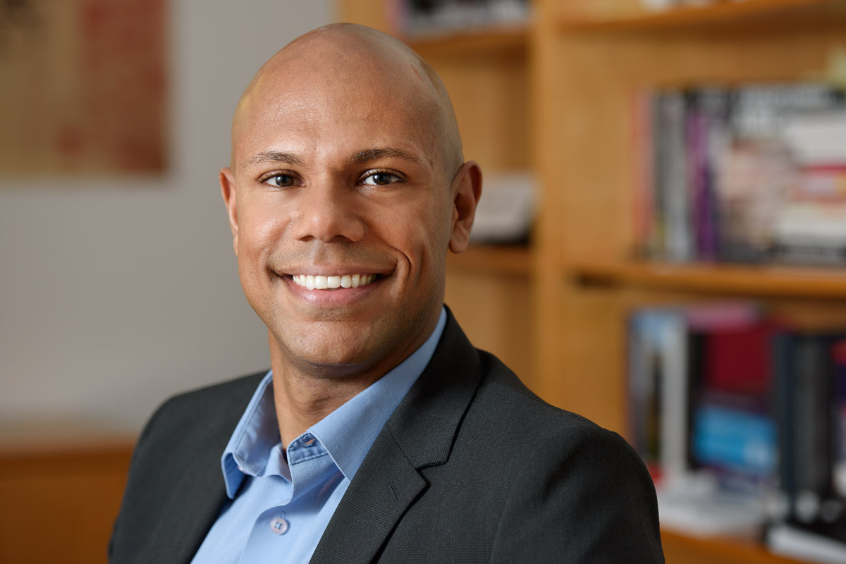 Portrait of Mugambi Jouet, a lecturer at the Stanford Law School.