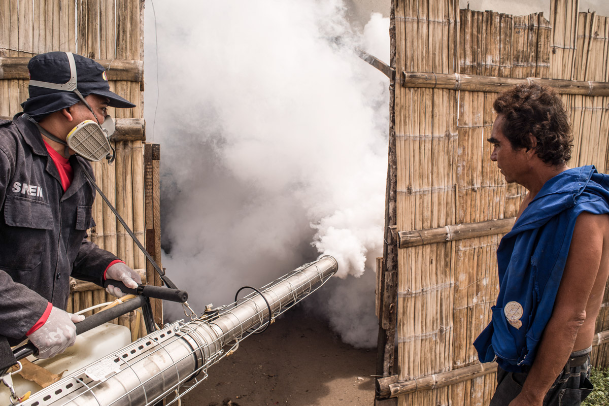 Mosquito spraying in Ecuador