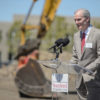 Marc Tessier-Lavigne at a podium