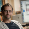 Linguistics professor Dan Jurafsky in his office