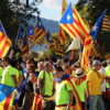 Catalan demonstrators participating at a rally for the independence of Catalonia in Barcelona on Sept. 11. (Image credit: DinoGeromella/Getty Images)