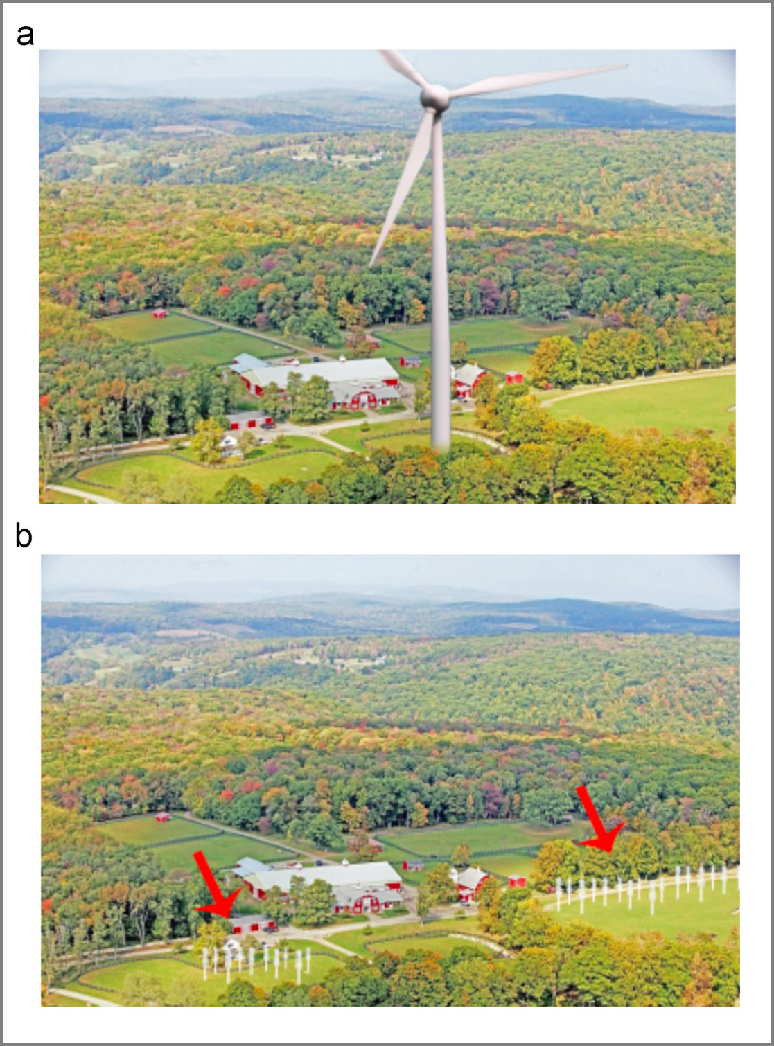 traditional versus horizontal axis wind turbines in rural setting