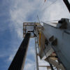 A drill rig at the Fayetteville Shale gas play in Arkansas. The area was shaken by earthquakes in 2010 and 2011 following injections of wastewater from natural gas operations into deep underground wells.