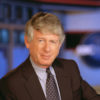 Ted Koppel on set in newsroom