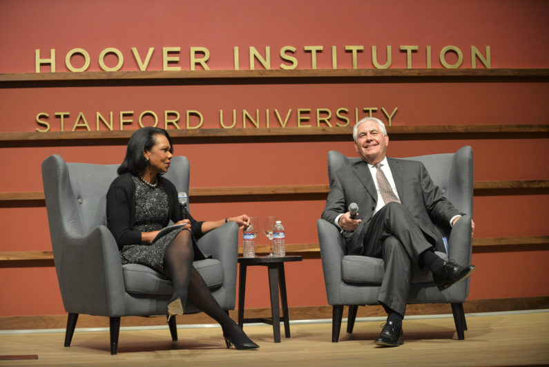 Condoleezza Rice and Rex Tillerson