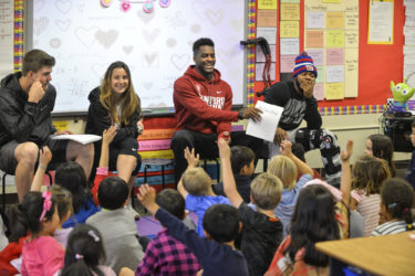 Erik Miller, left, Taylor Kirkpatrick, Donald Stewart and Dorian Maddox