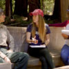 Video still of students talking with a park ranger as part of a community-engaged learning program