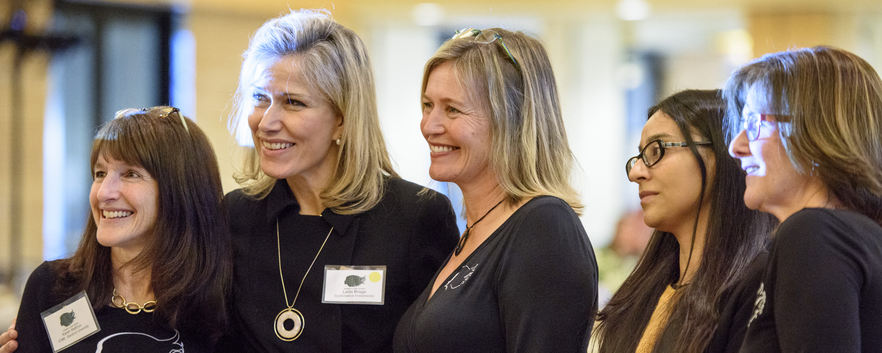 Five women in profile